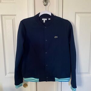 Lacoste Kids' Contrast Sleeve Fleece Bomber Jacket